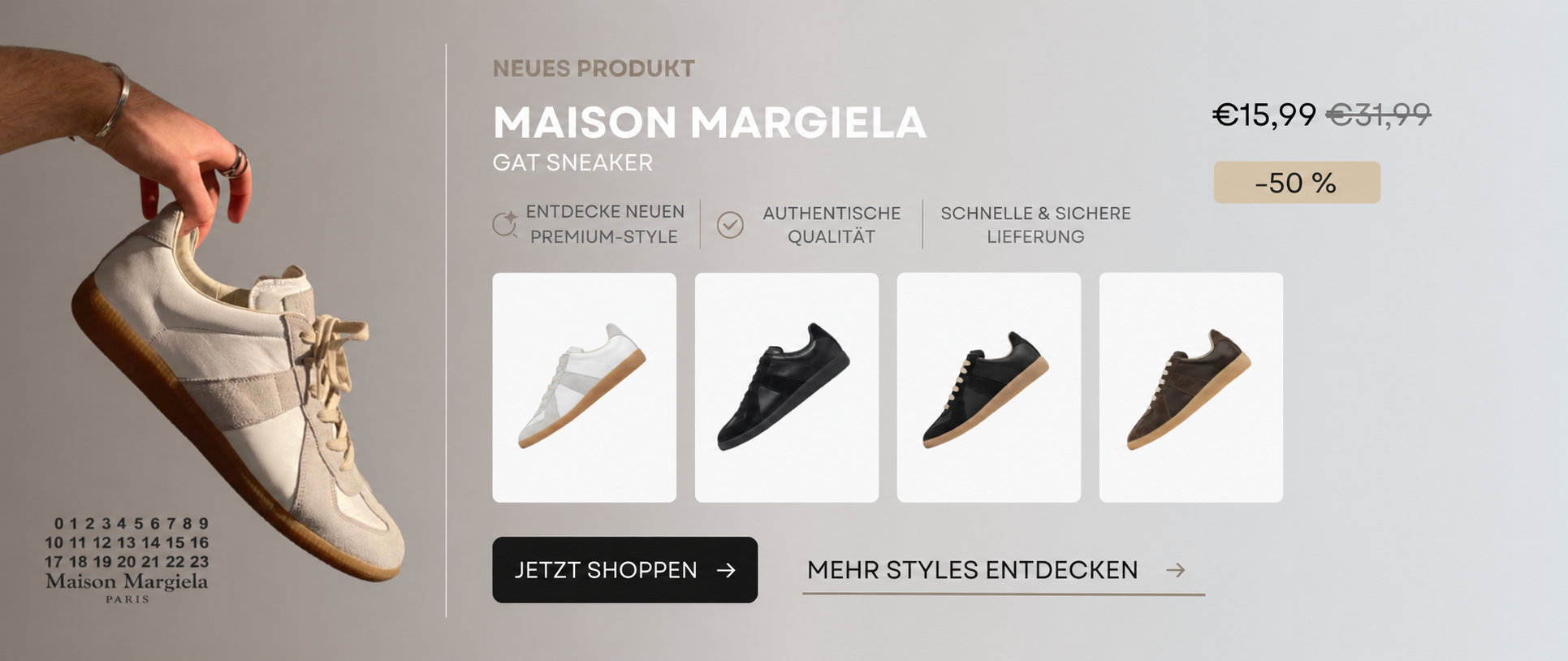 Maison Margiela GAT Sneaker in mehreren Farben